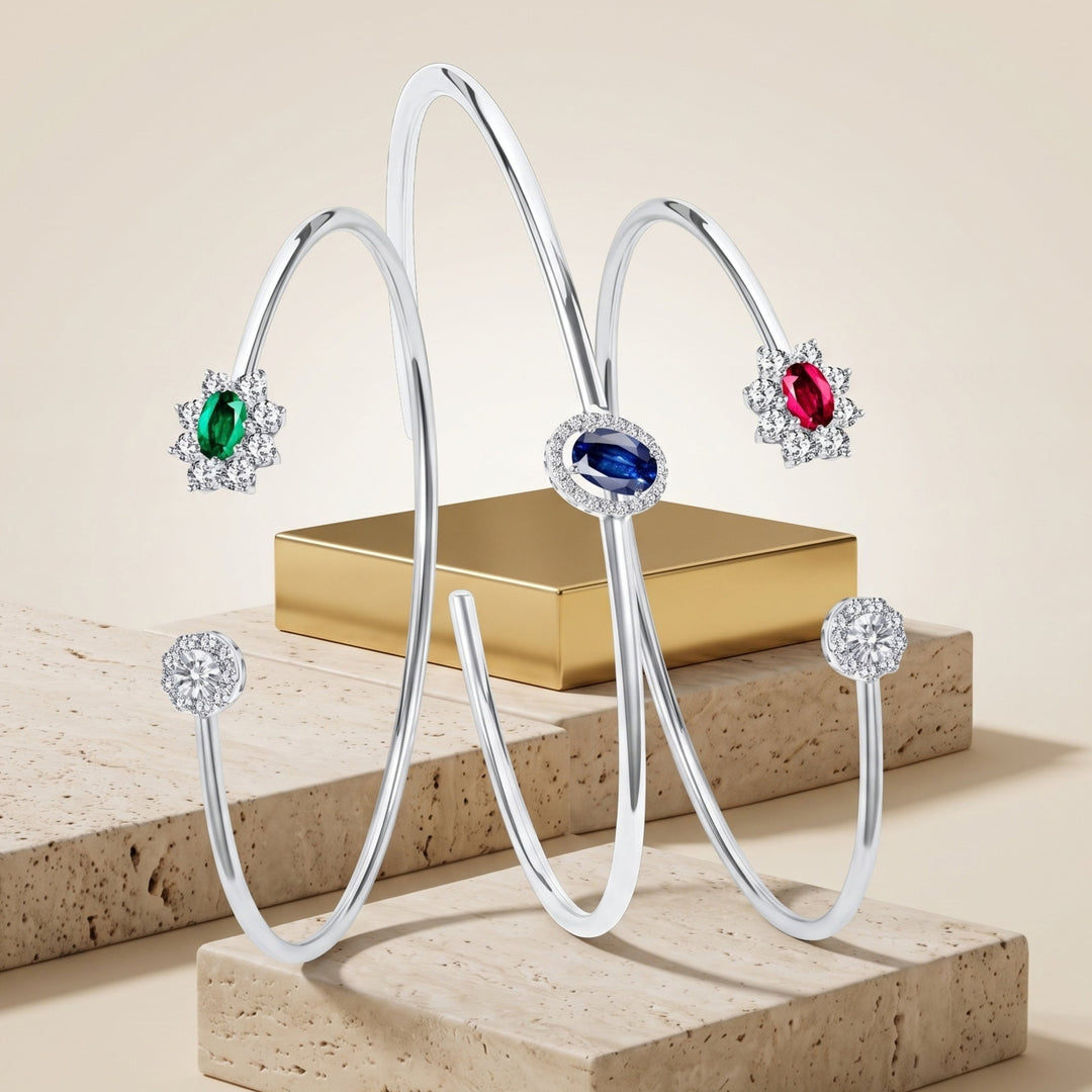 Jawhara diamond & gemstone bangles