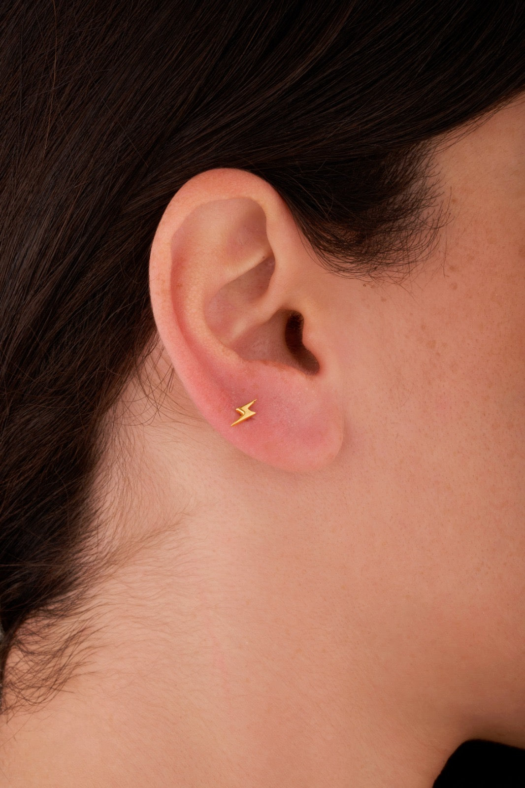 Iris thunder no stones gold ear piercing