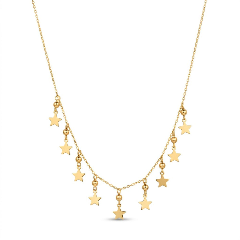 Iris Dangling Stars Gold Necklace
