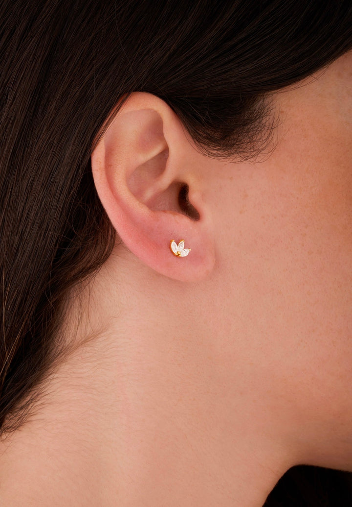 Iris gold ear piercing