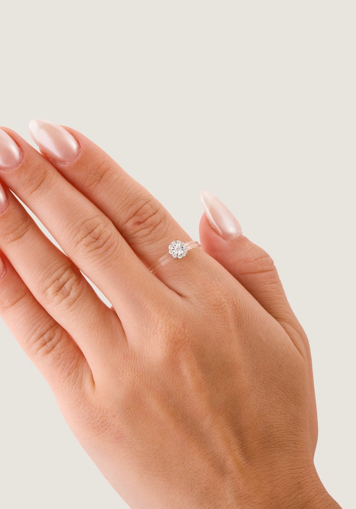 Floats sun flower diamond ring