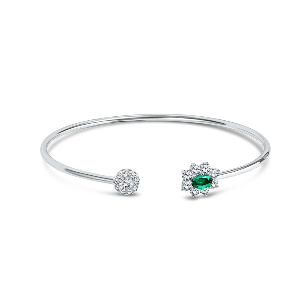 Diana Flex Diamond Bangle - Emerald