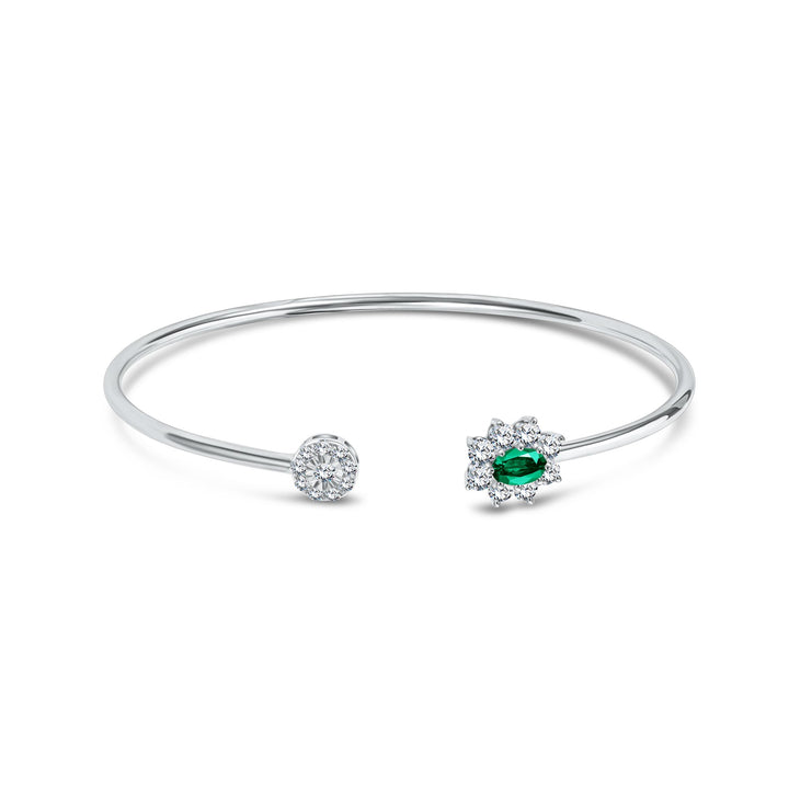 Diana Flex Diamond Bangle - Emerald