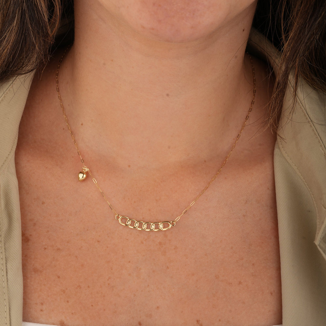 Iris Link Chain Gold Necklace