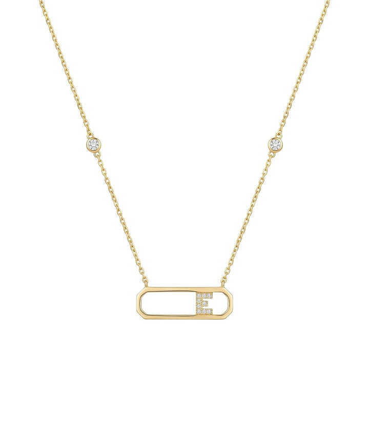 Letter E Diamond Necklace