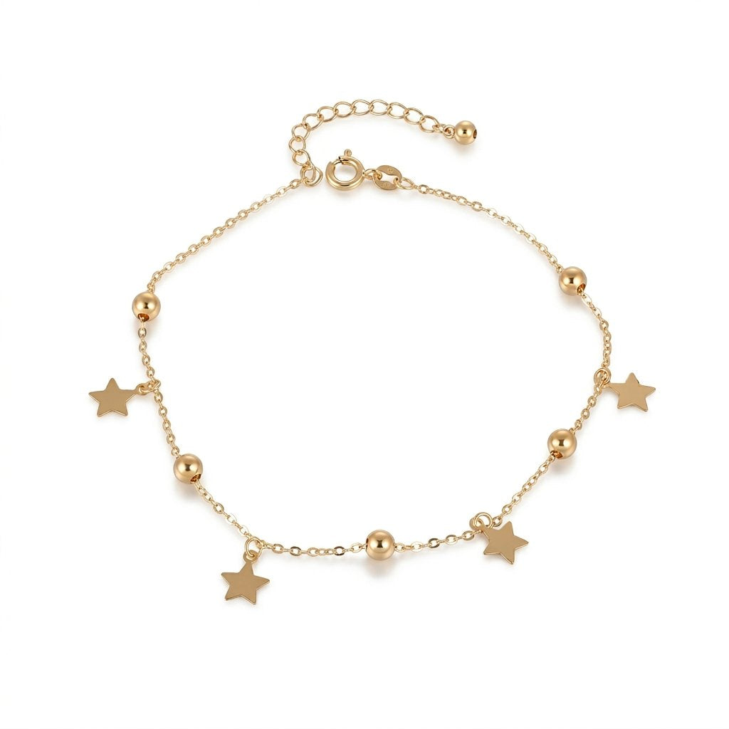 Iris Dangling Stars Gold Bracelet