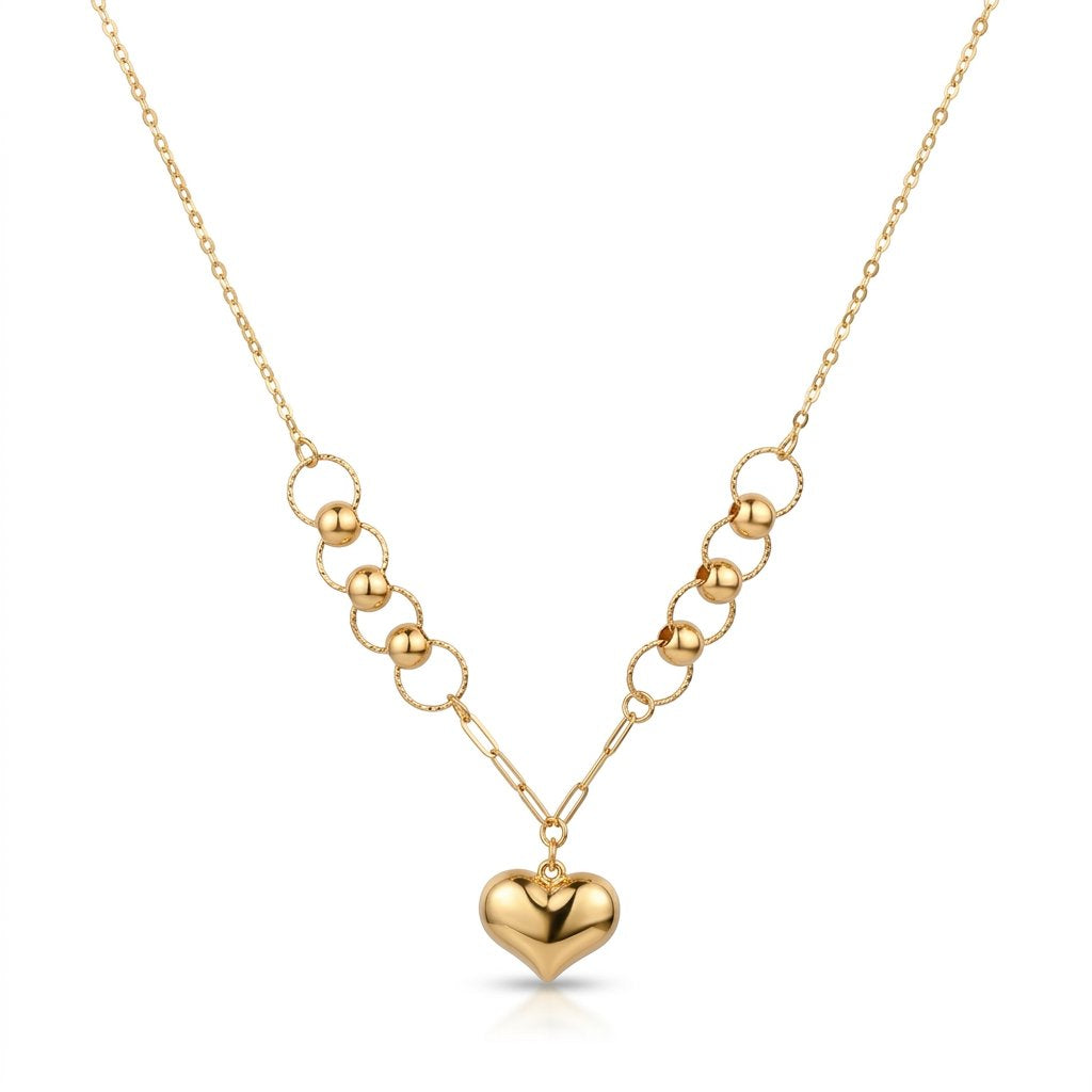 Iris Luna Heart Gold Necklace