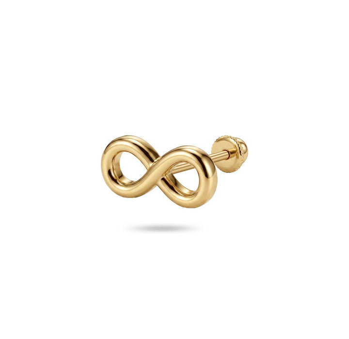 Iris infinty gold ear piercing