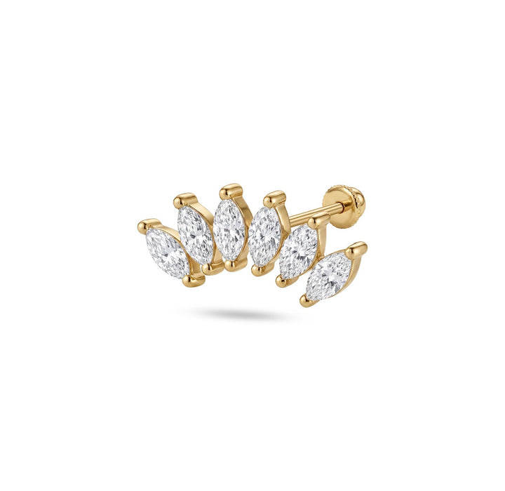 Iris gold ear piercing