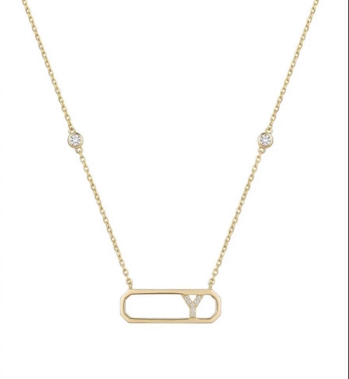 Letter Y Diamond Necklace