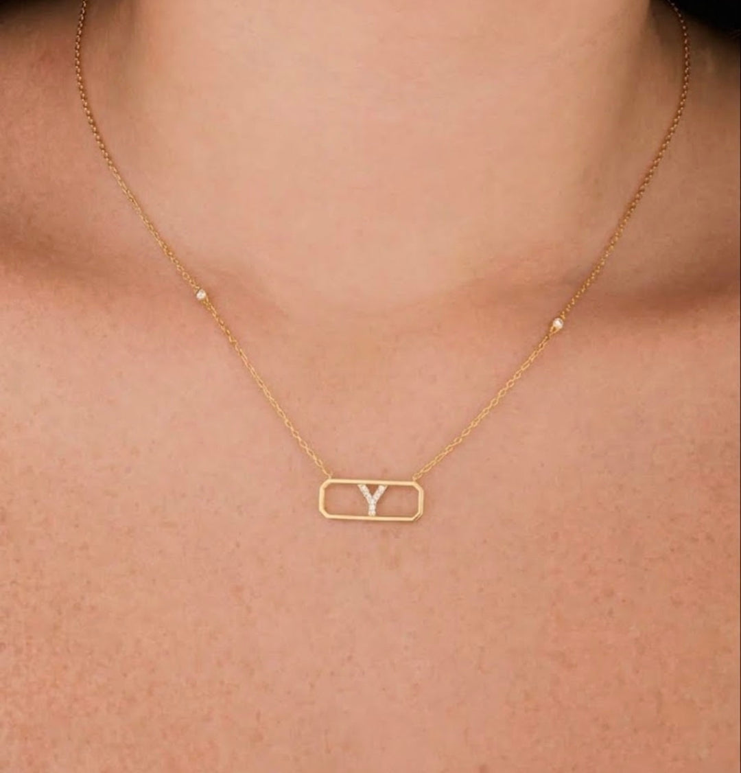 Letter Y Diamond Necklace