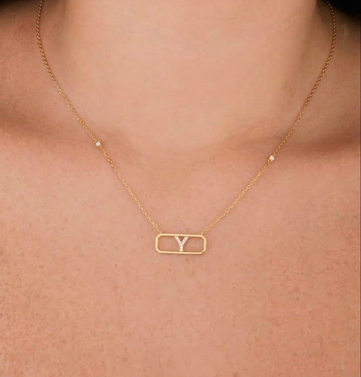 Letter Y Diamond Necklace