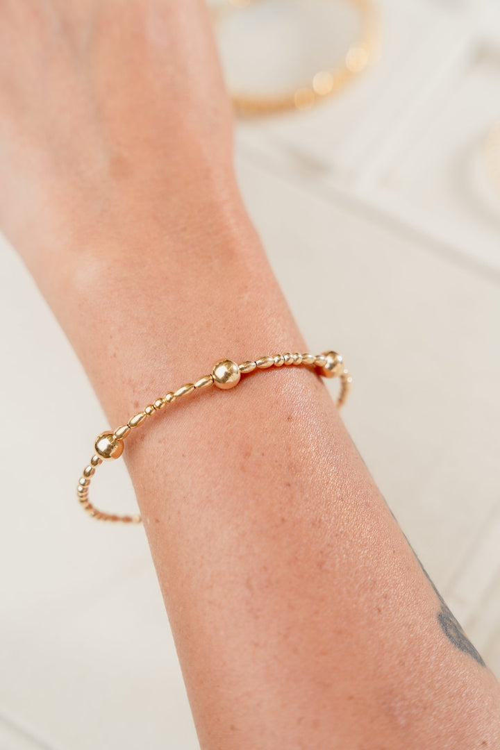 Iris Bubble Beads Bangle
