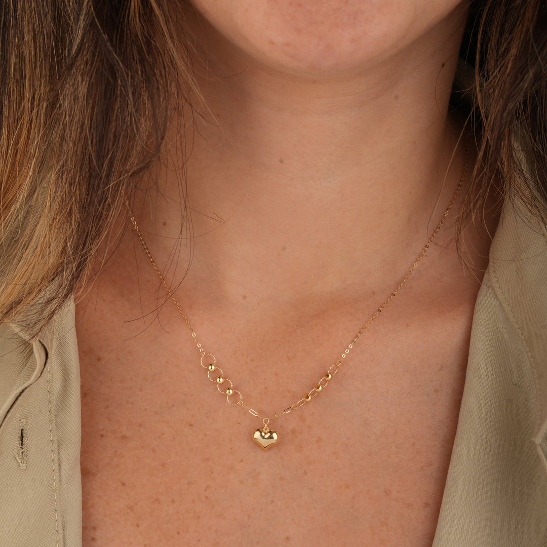 Iris Luna Heart Gold Necklace