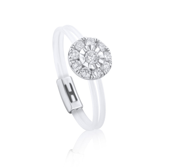Floats sun flower diamond ring
