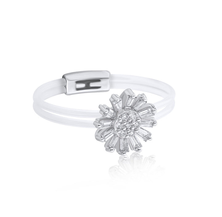 Floats flower diamond ring