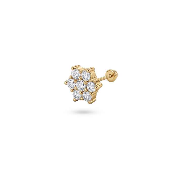 Iris gold ear piercing