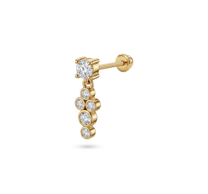 Iris gold ear piercing