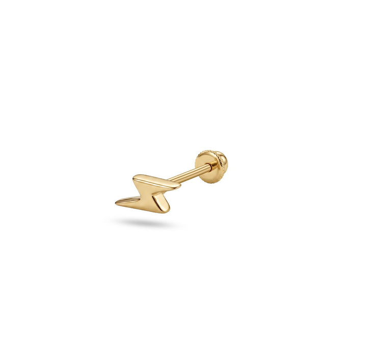 Iris thunder no stones gold ear piercing