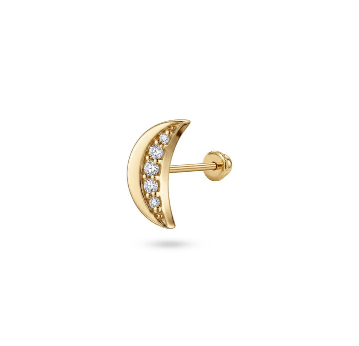 Iris moon gold ear piercing