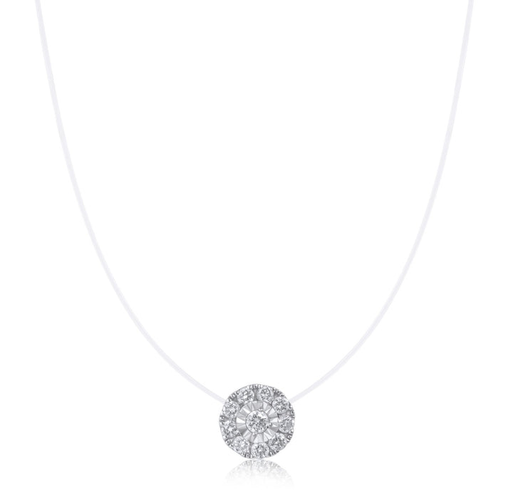 Floats circle diamond necklace