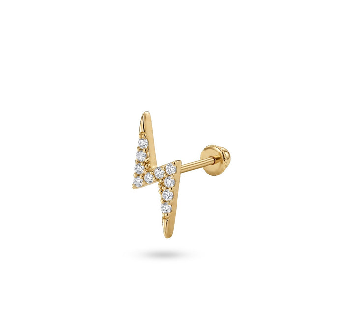 Iris thunder stone gold ear piercing