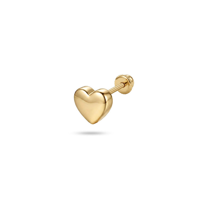Iris hearts nonstones gold ear piercing