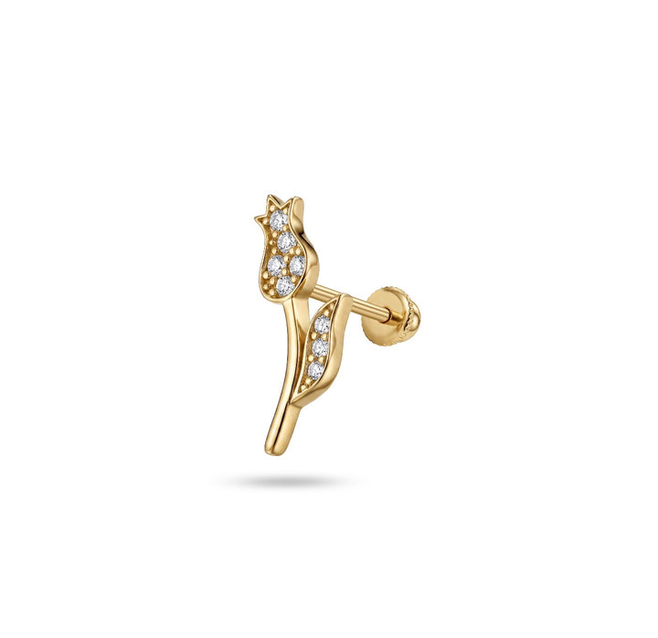 Iris rose gold ear piercing