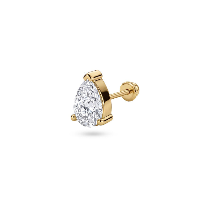 Iris one pair gold ear piercing