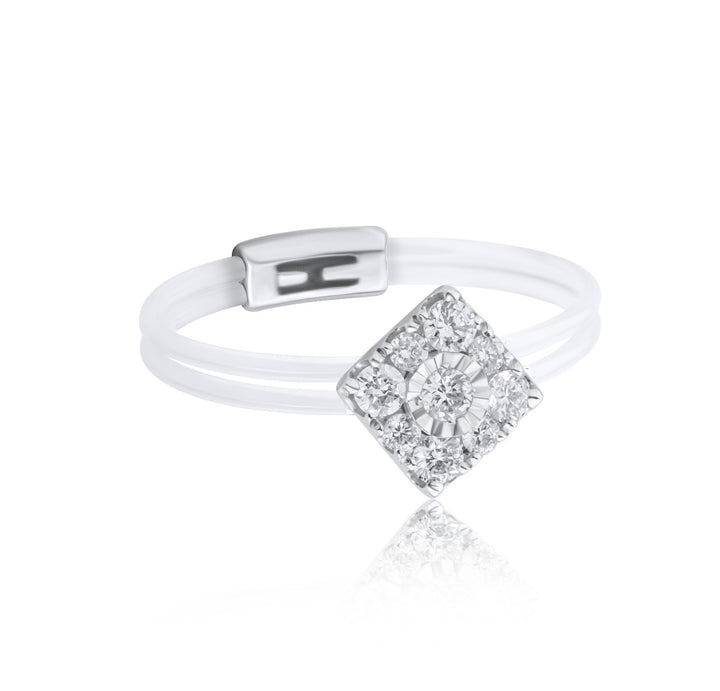 Floats sharpe square diamond ring