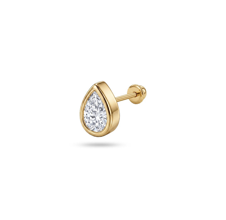Iris one pair gold ear piercing