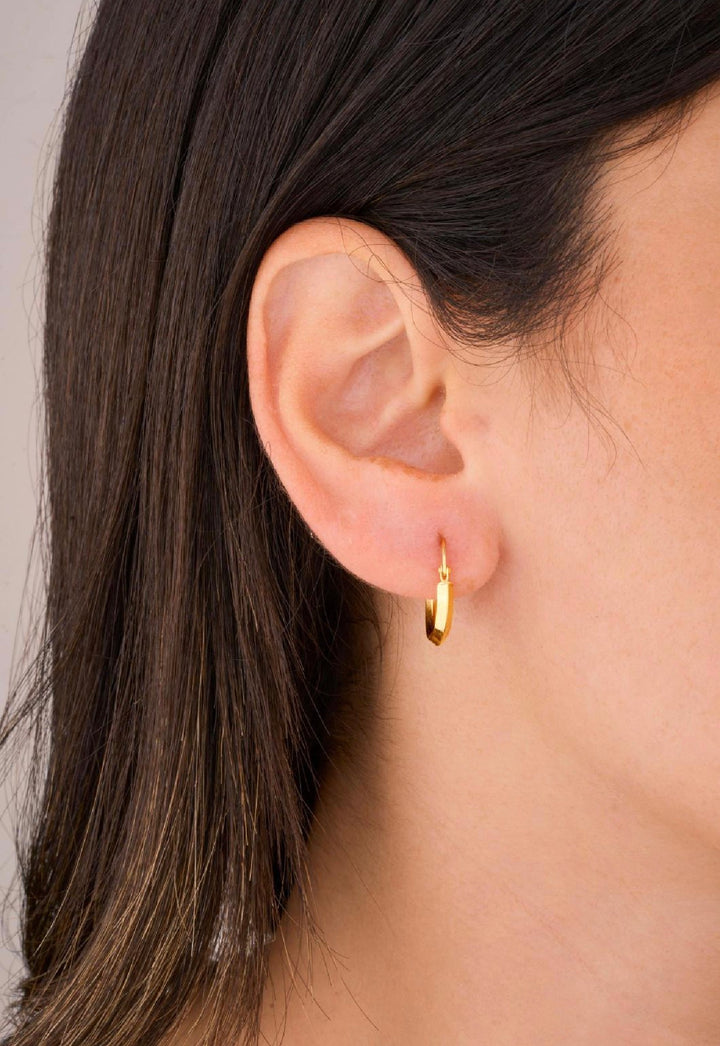 IRIS Small Plain Gold Earring