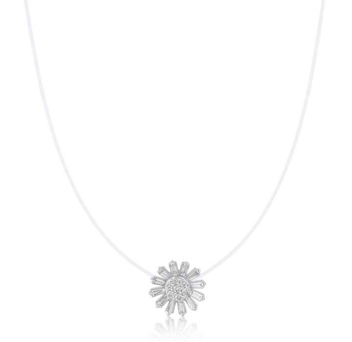 Floats flower diamond necklace