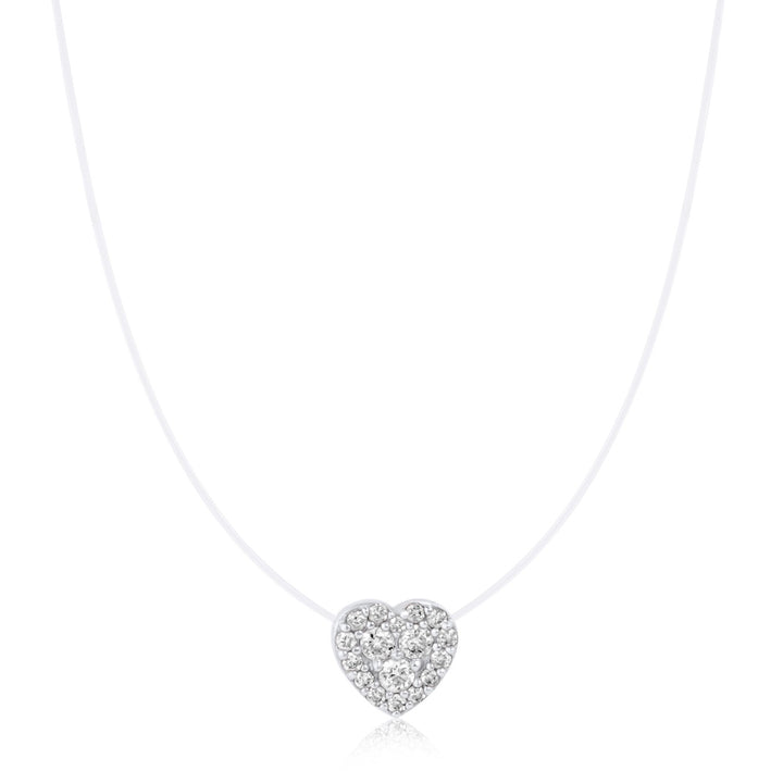 Floats heart diamond necklace