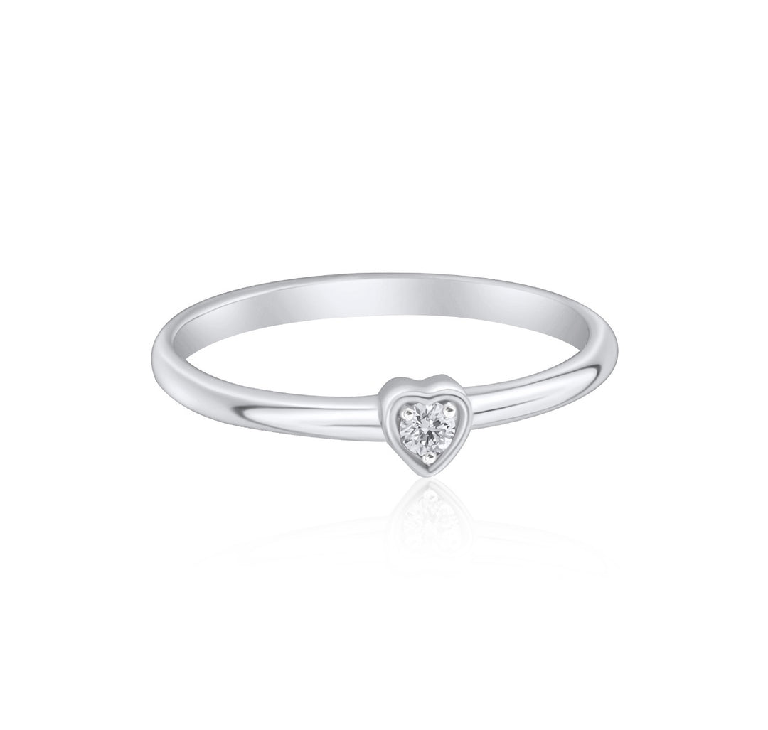 Valentine small heart white gold, diamond ring
