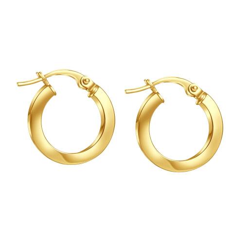 IRIS Flat Gold Earring