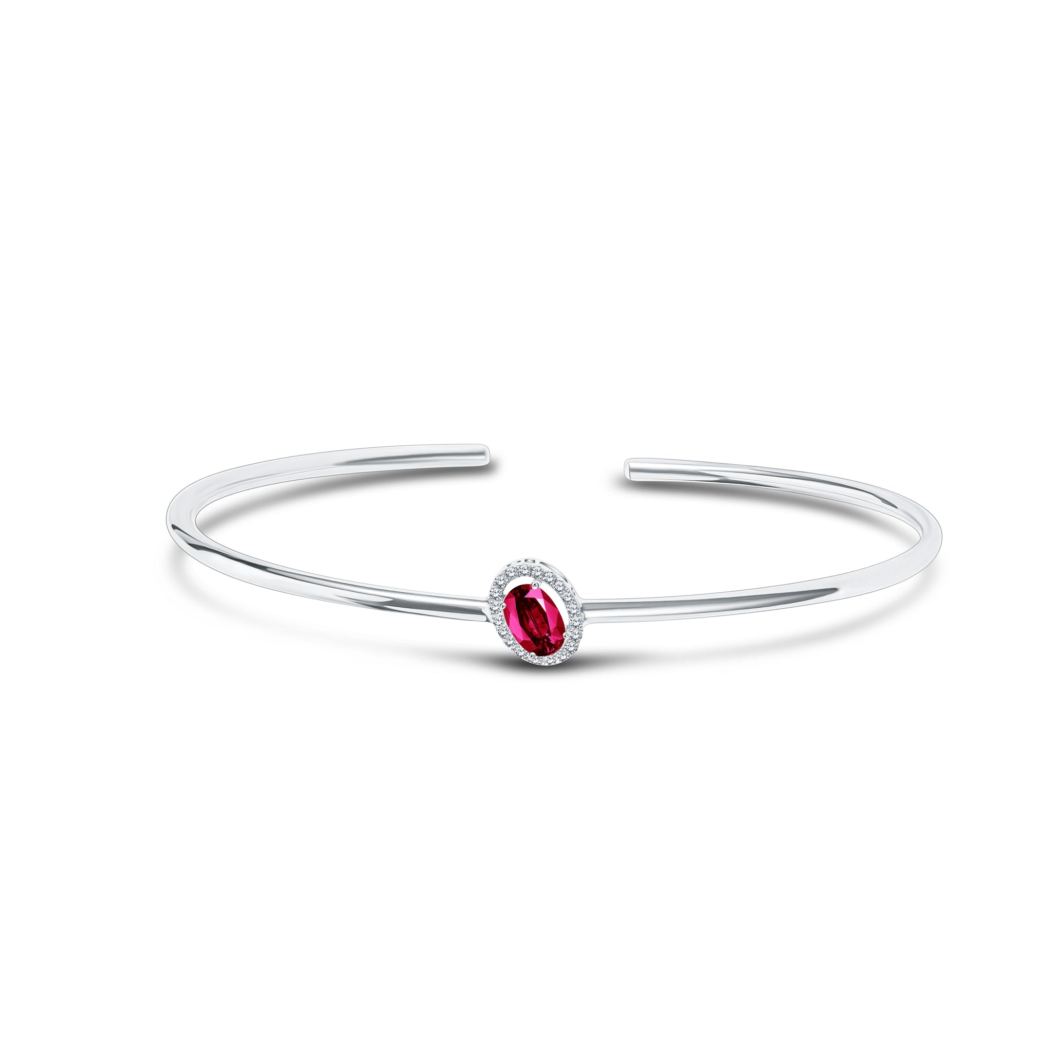 Diana Oval Ruby Bangle