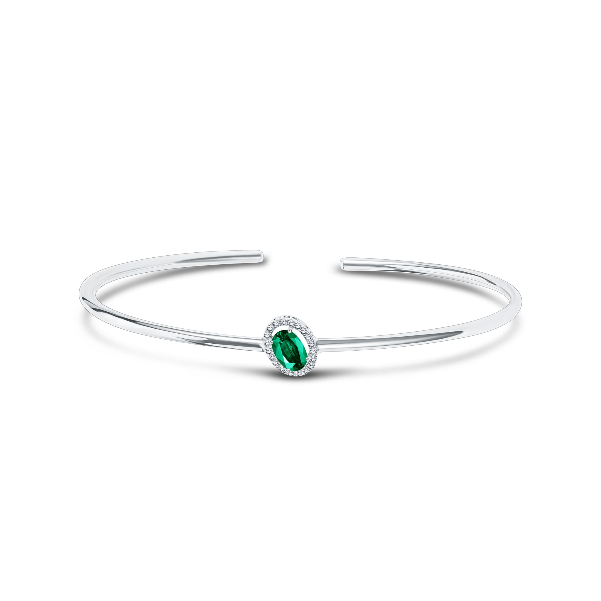 Diana Oval Emerald Bangle