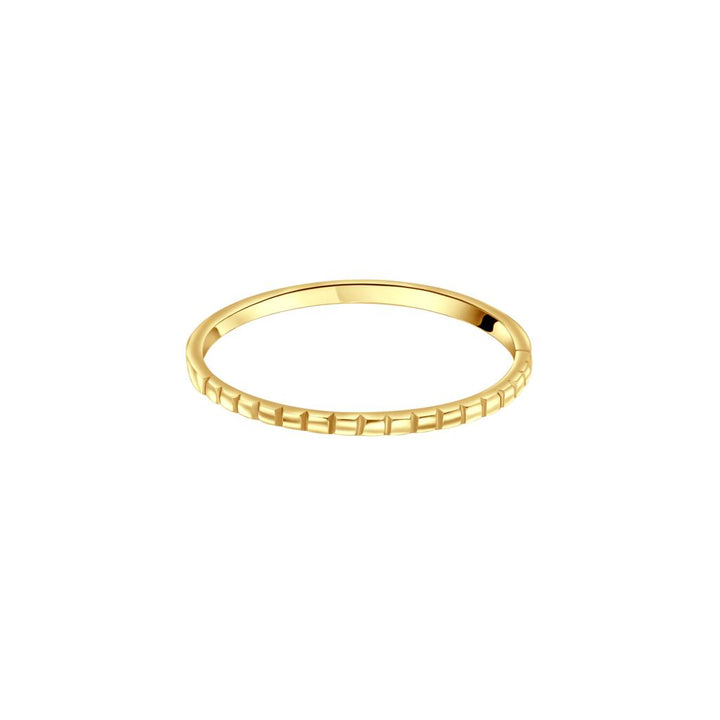 IRIS Skinny Squares Gold Ring