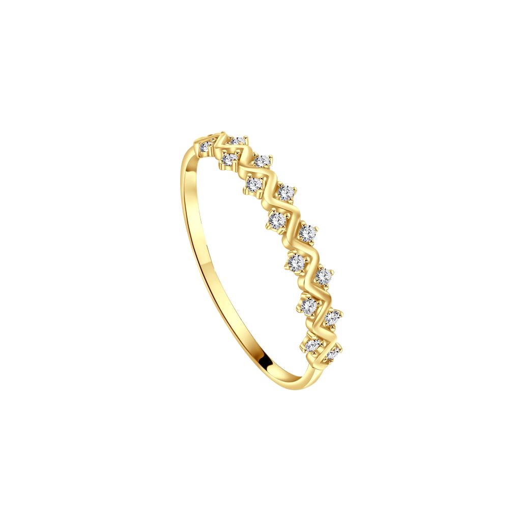 IRIS Stone Waves Gold Ring