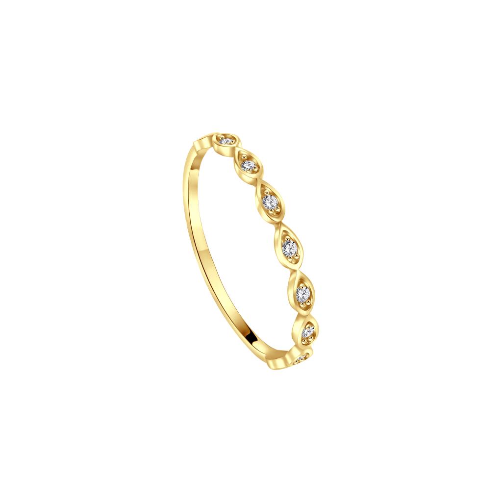 IRIS Oval Gold Ring