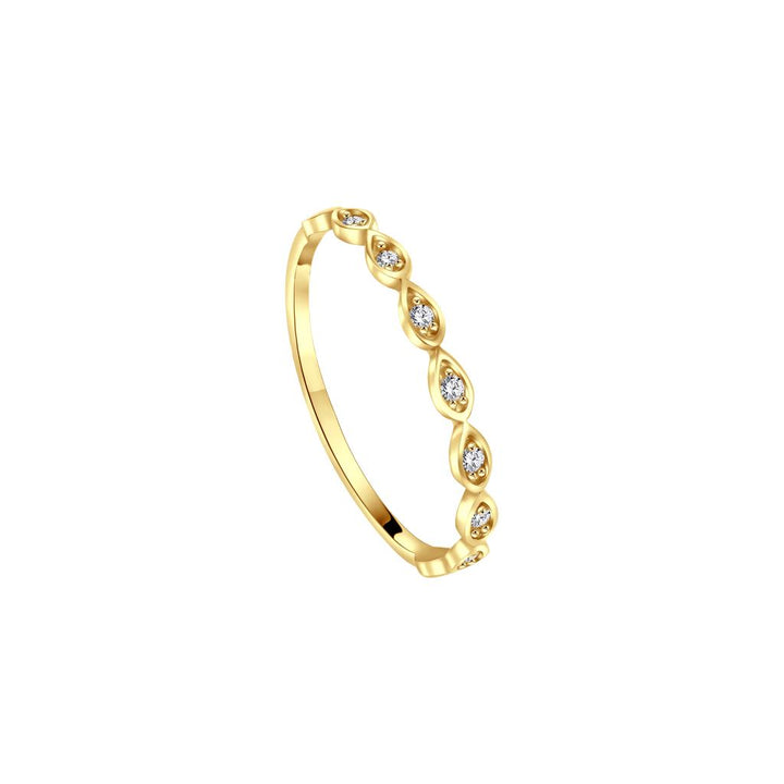 IRIS Oval Gold Ring