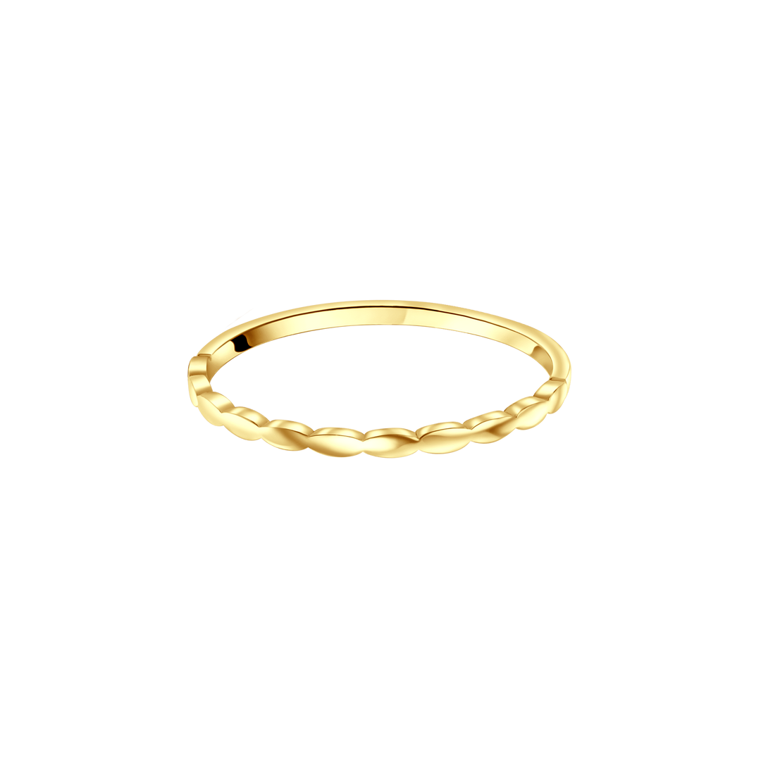 IRIS Flat Oval Gold Ring
