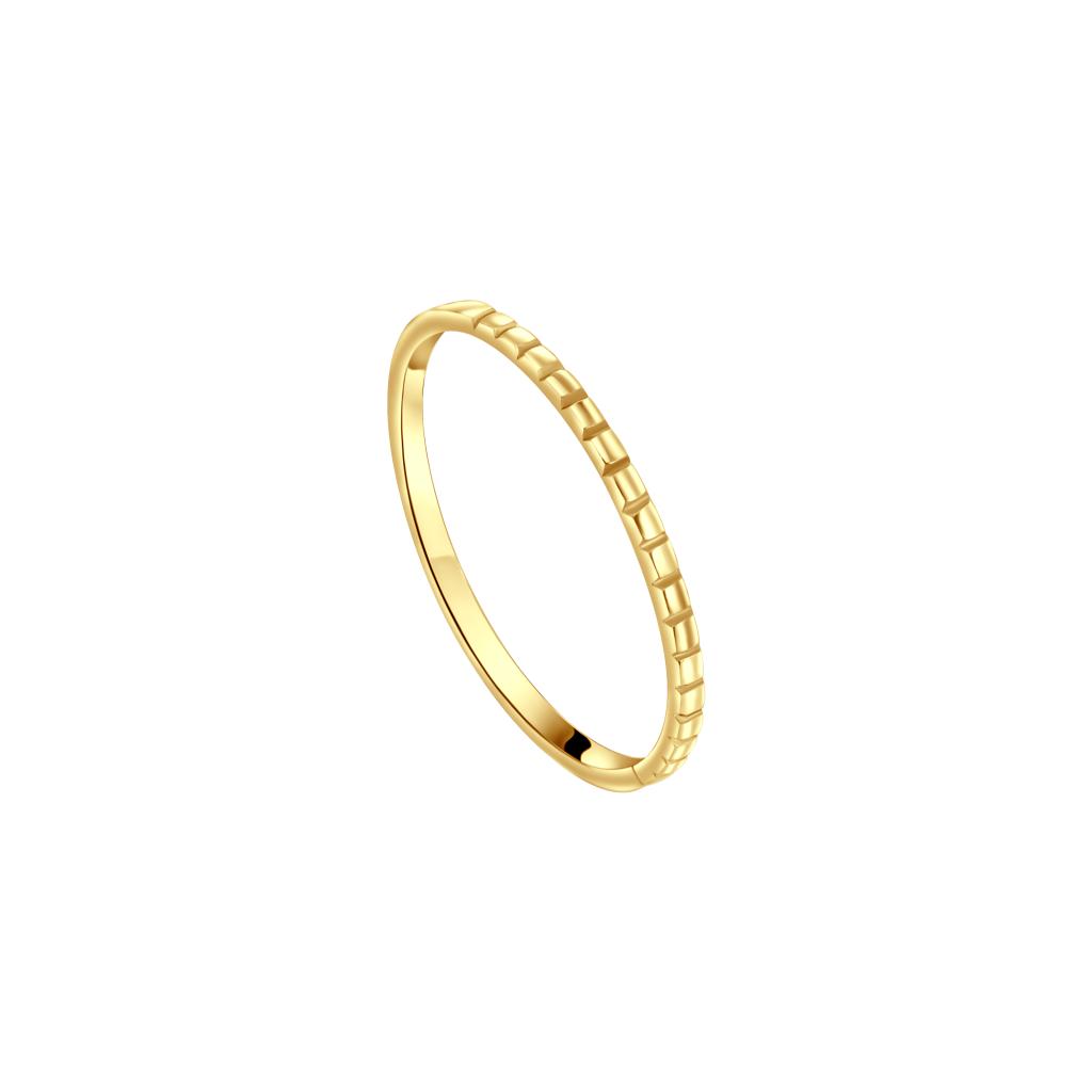 IRIS Skinny Squares Gold Ring