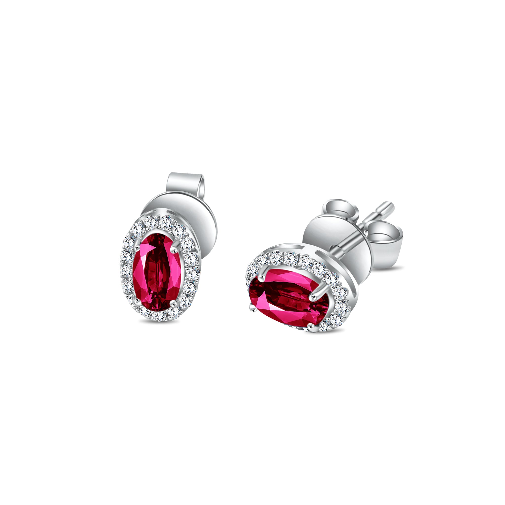 Diana Oval Ruby Earring
