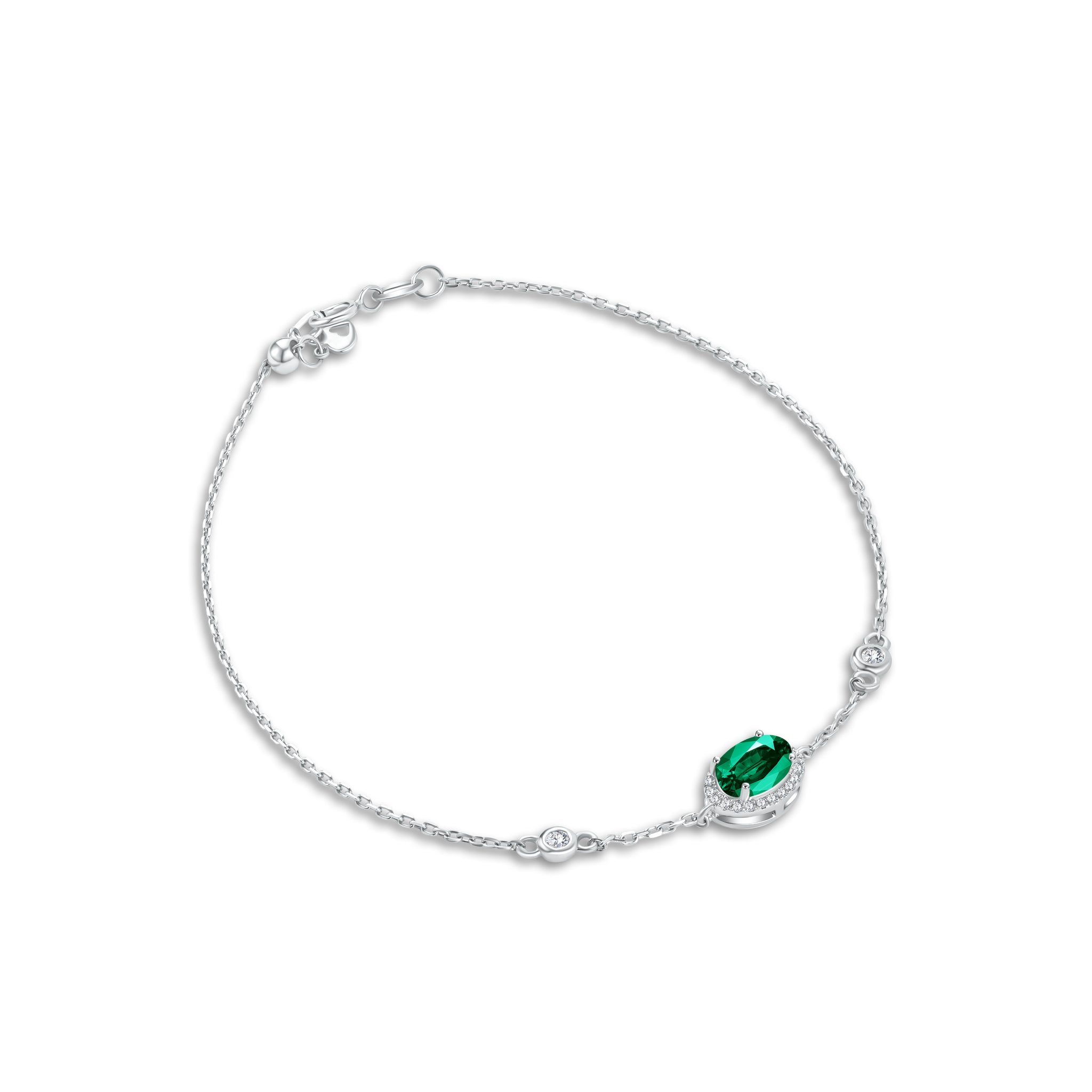 Diana Oval Emerald Bracelet