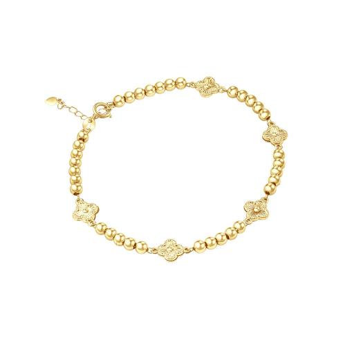Iris Clovers Gold Bracelet