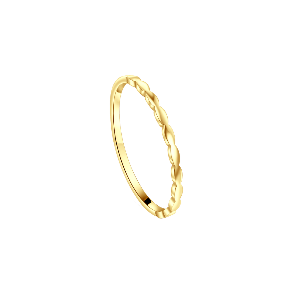 IRIS Flat Oval Gold Ring