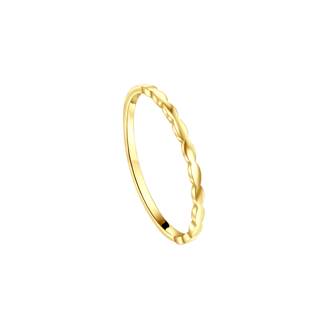 IRIS Flat Oval Gold Ring