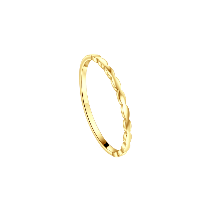 IRIS Flat Oval Gold Ring